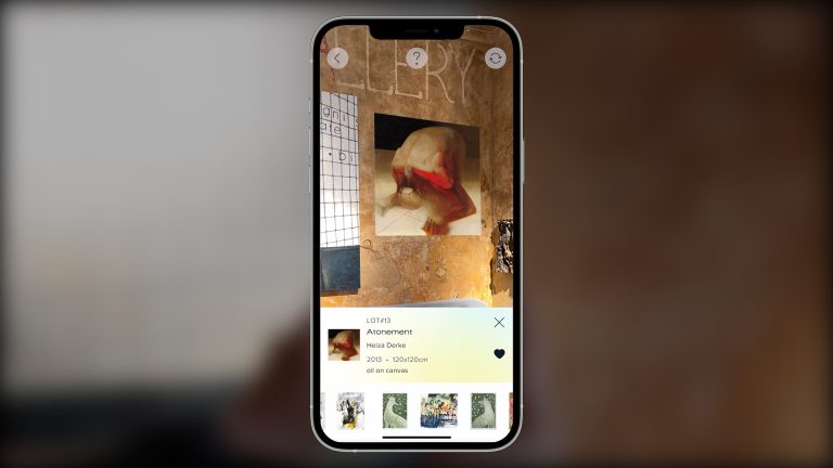 screens from AR mobile app with image