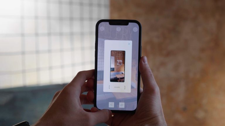 screens from AR mobile app