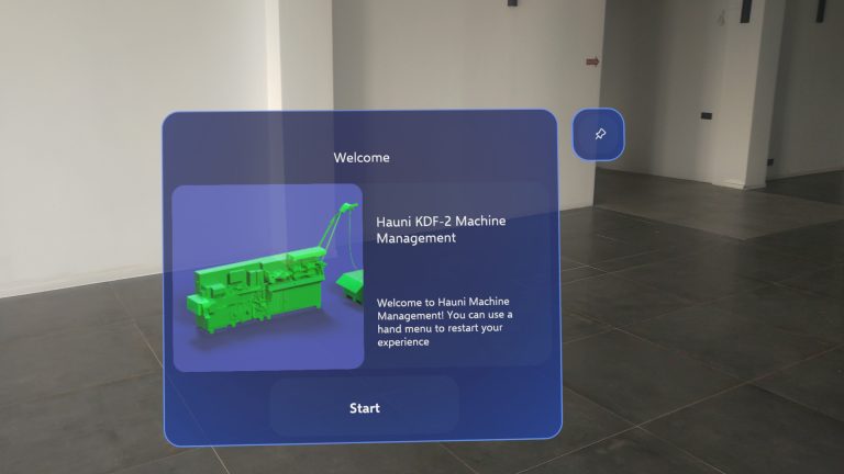 screens from MR training session
