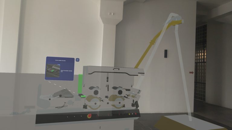 screens from MR training session