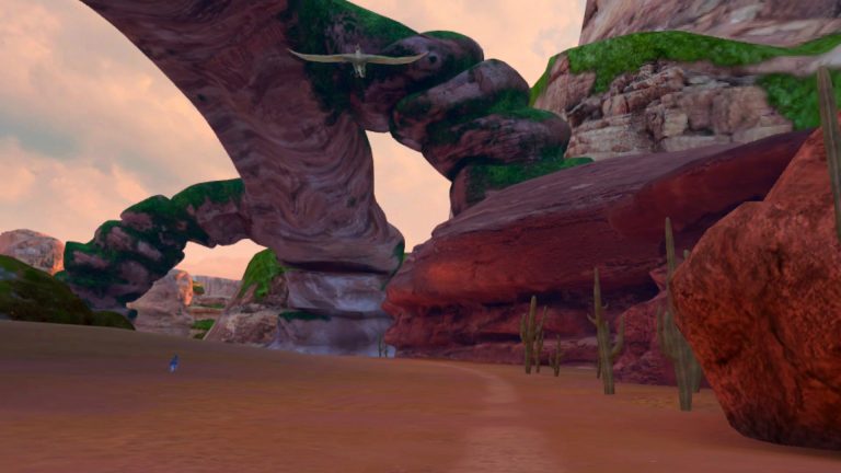screens from Octonic's VR fintess platform "Canyons & Caves"