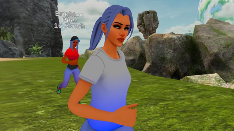 screens from Octonic's VR fintess platform AI competitor