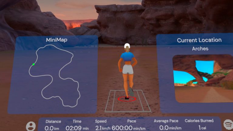 screens from Octonic's VR fintess platform users' avatar