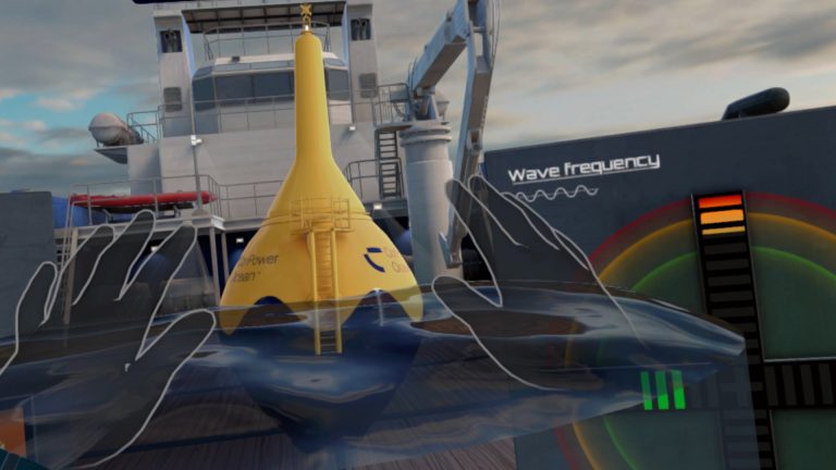 shot from VR application from tsukat project CorPower Ocean