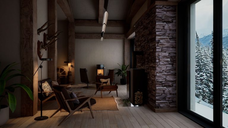 screens from VR environment room