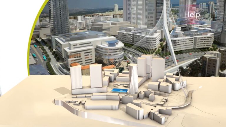 screens of 3D train stations in AR