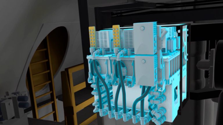 screens of internal machinery in VR