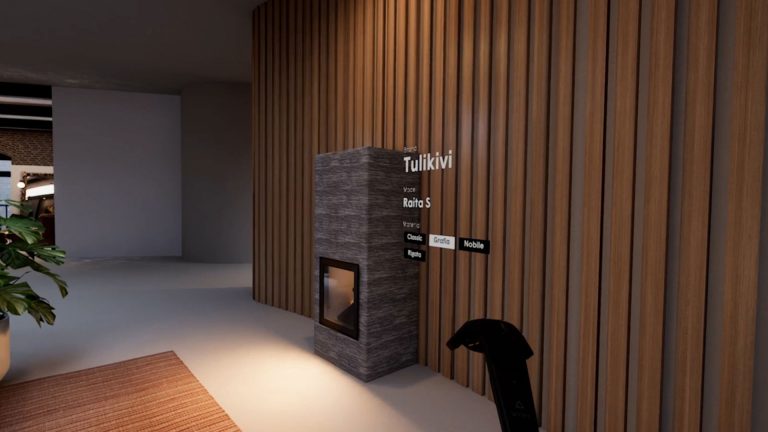 screens from VR environment other fireplace