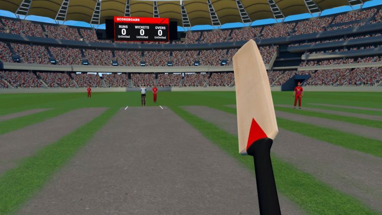 screens from VR application on field