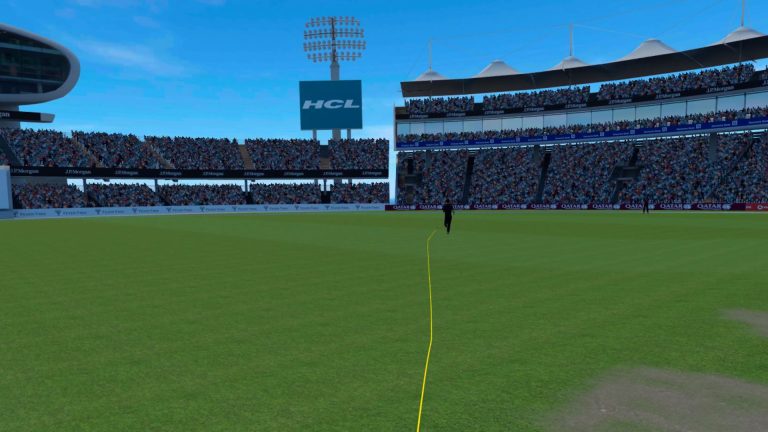 screen from VR application on field