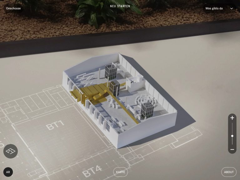 3D representation of the building in AR