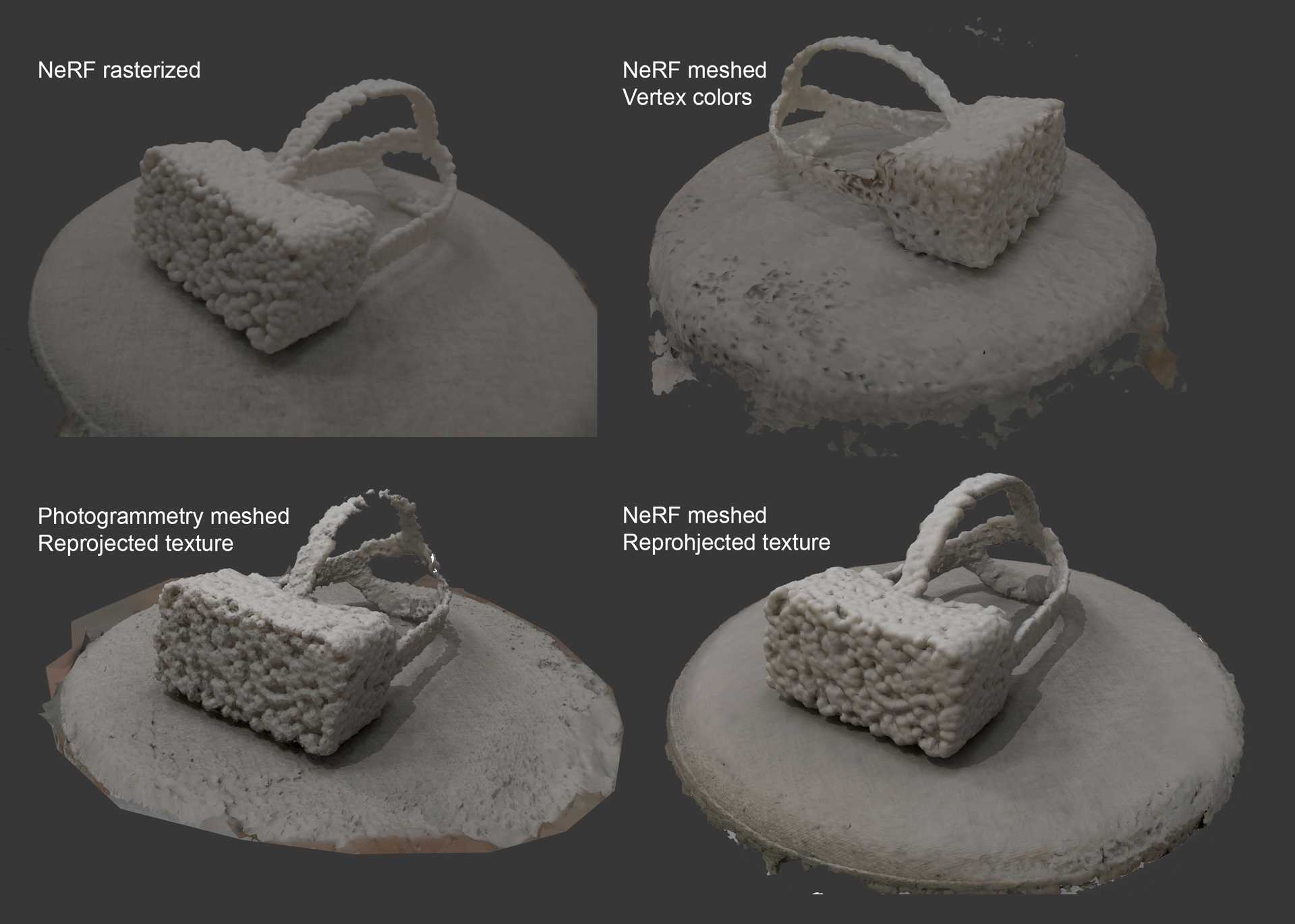 model recreation using NeRF and photogrammetry approaches