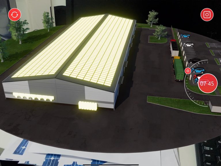 3D solar station in action