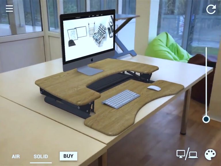 screens a table from AR application