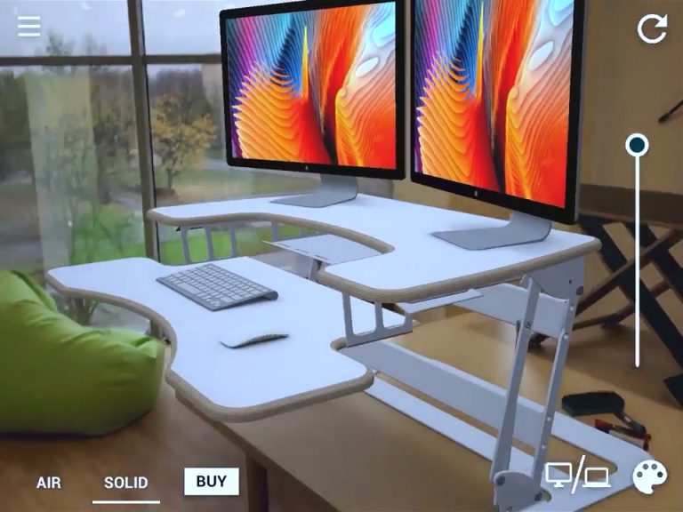 table screen from AR application