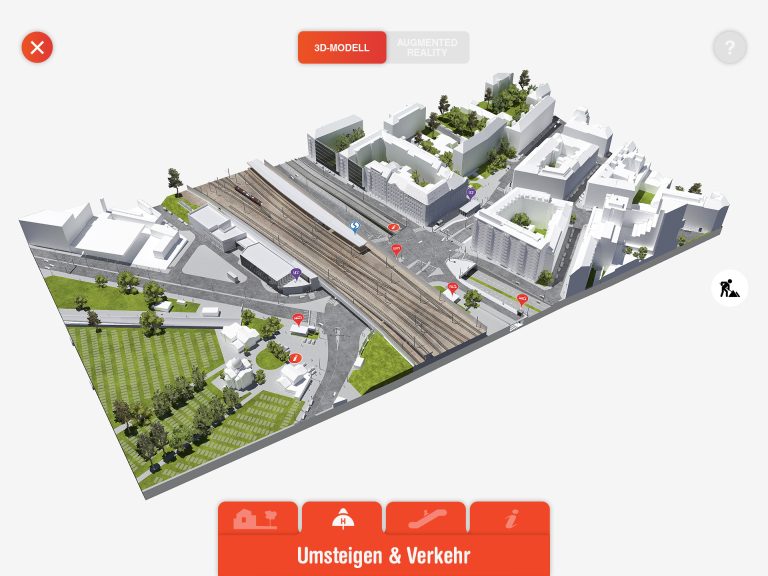 3D model of Vienna's metro station on mobile