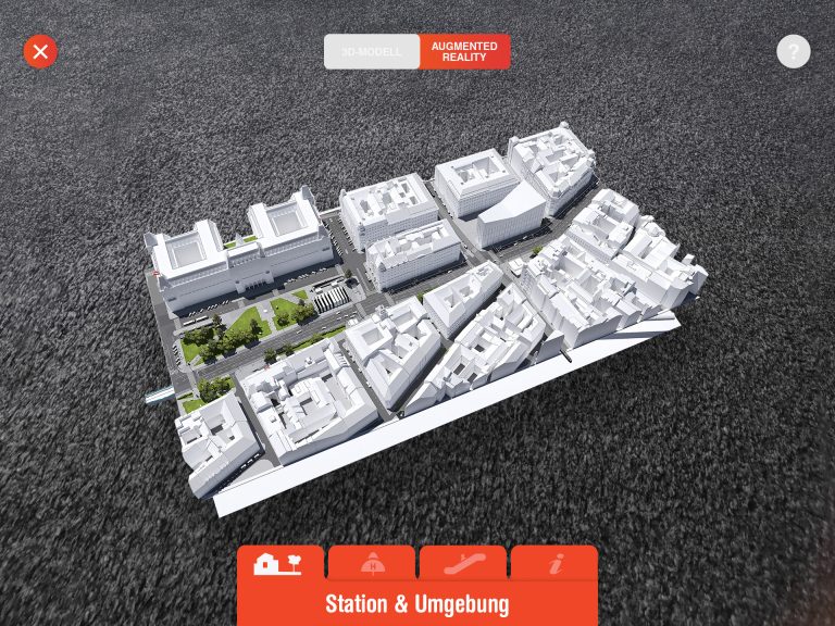 3D model of Vienna's metro station on the ground
