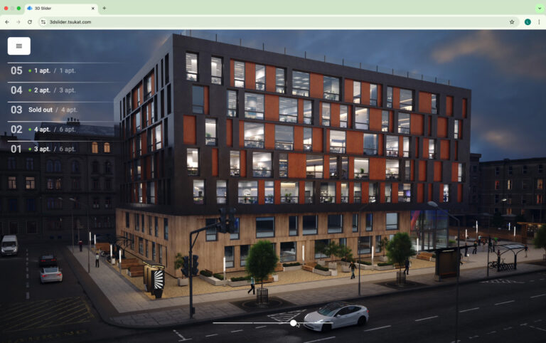 Digital twin of business center in web