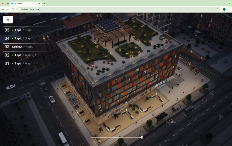 Digital twin of business center in web